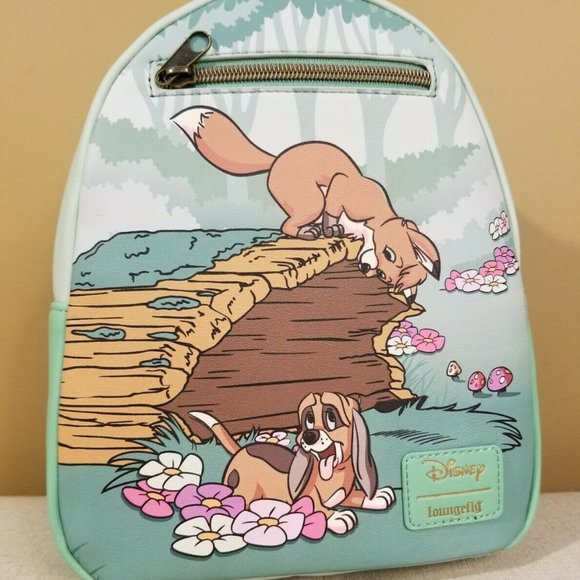 Loungefly Disney Fox And The Hound Cooper Tod Playful Mini Backpack NEW - Picture 2 of 14